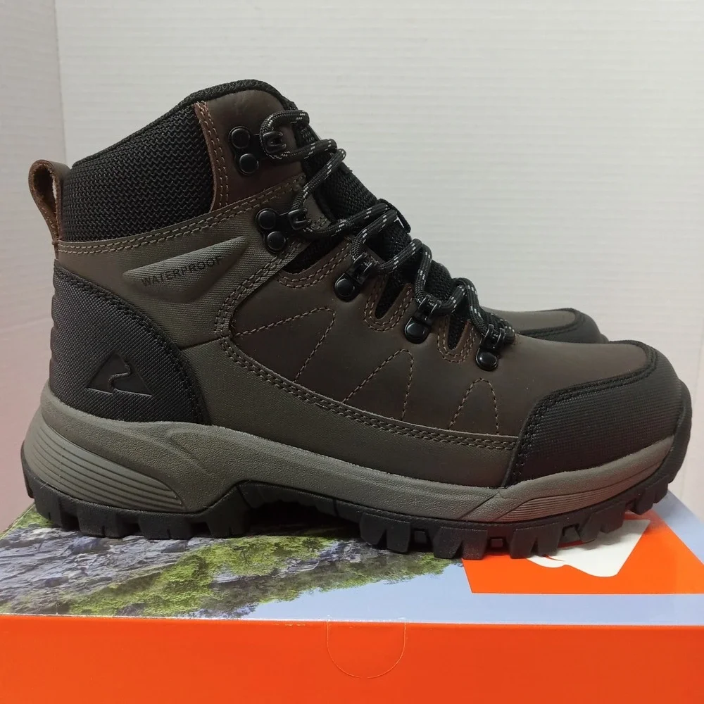 Ozark Trail OT Meadows 2.0 Men's Hiking Boots Size 7 Brown Waterproof Leather